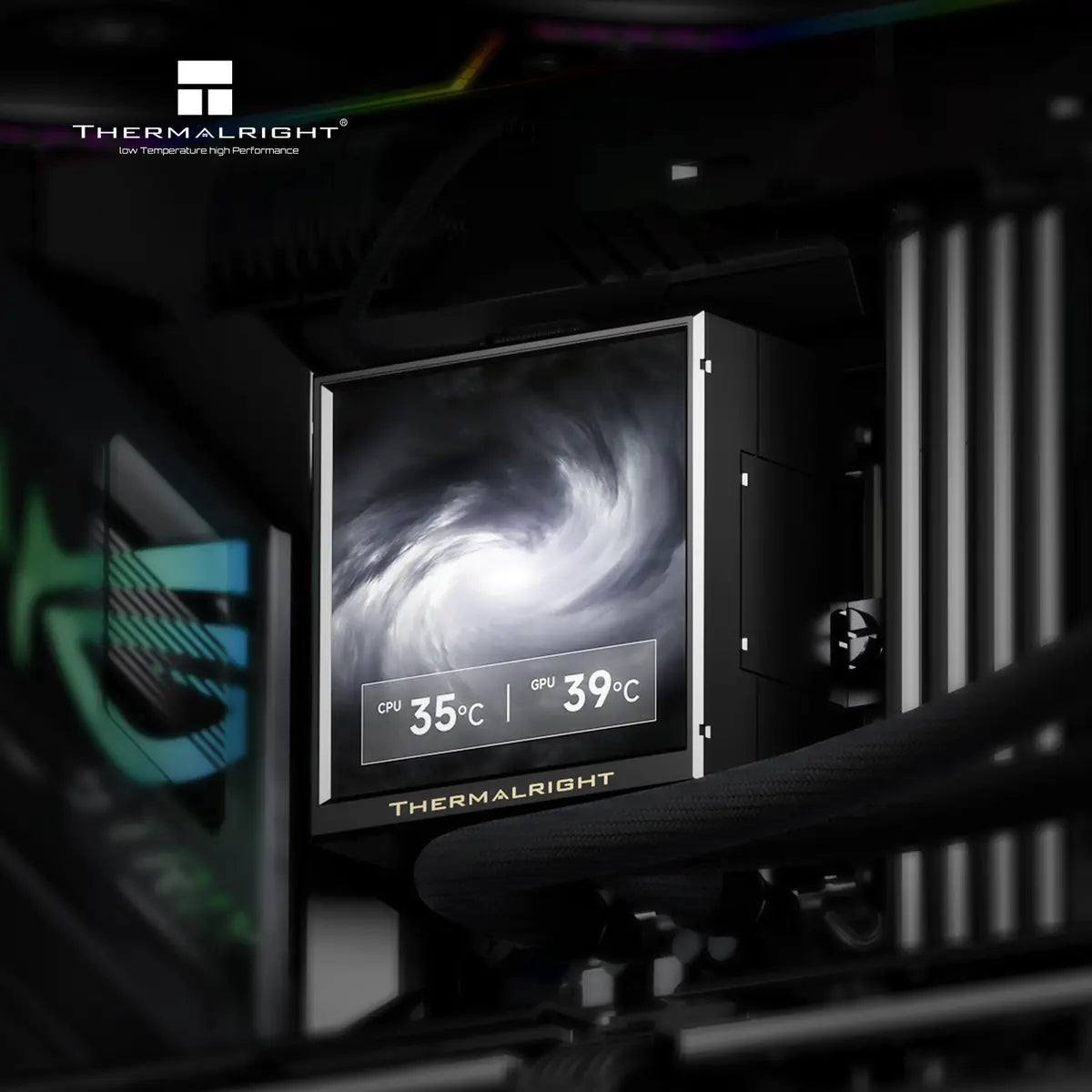 Thermalright Peerless Vision 240 ARGB 3.95" LCD Square Screen Liquid CPU Cooler - Black