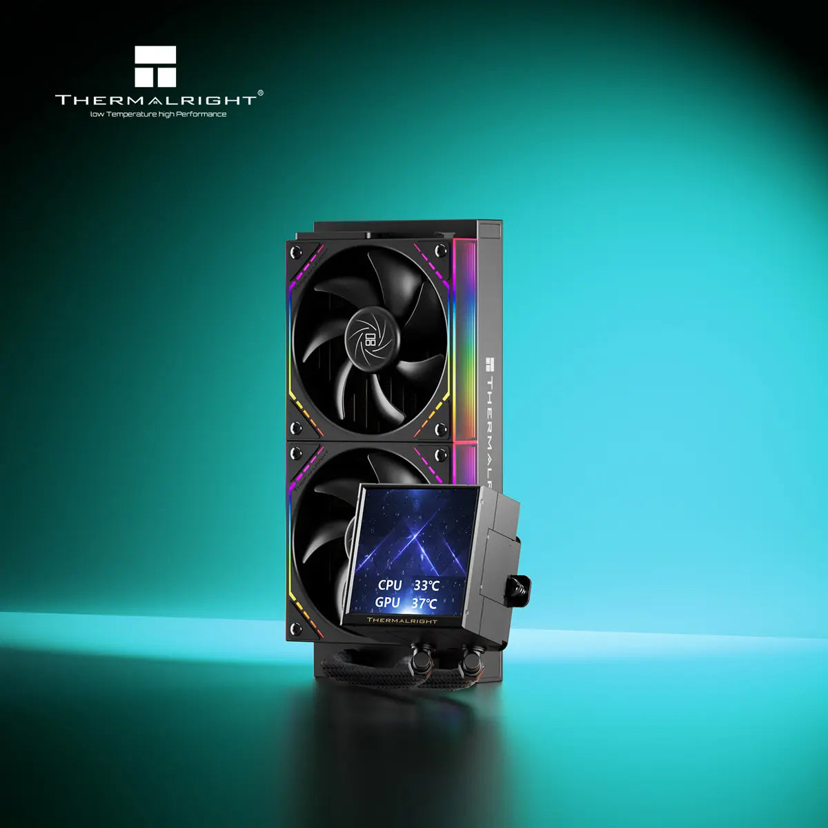 Thermalright Peerless Vision 240 ARGB 3.95" LCD Square Screen Liquid CPU Cooler - Black