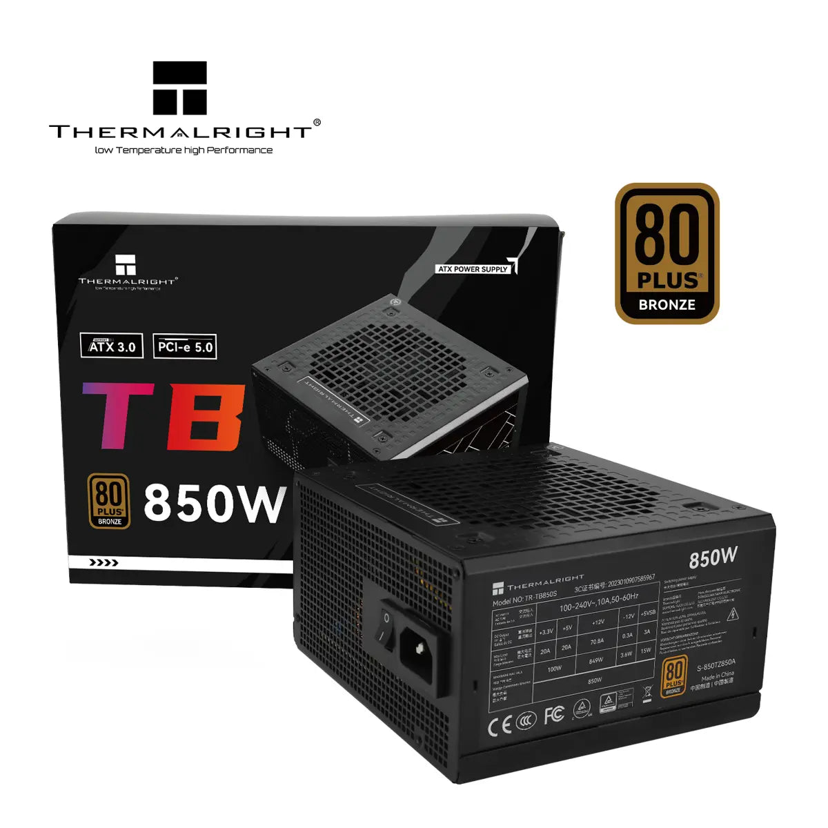 Thermalright TB-850S 850W 80 Plus Bronze Power Supply
