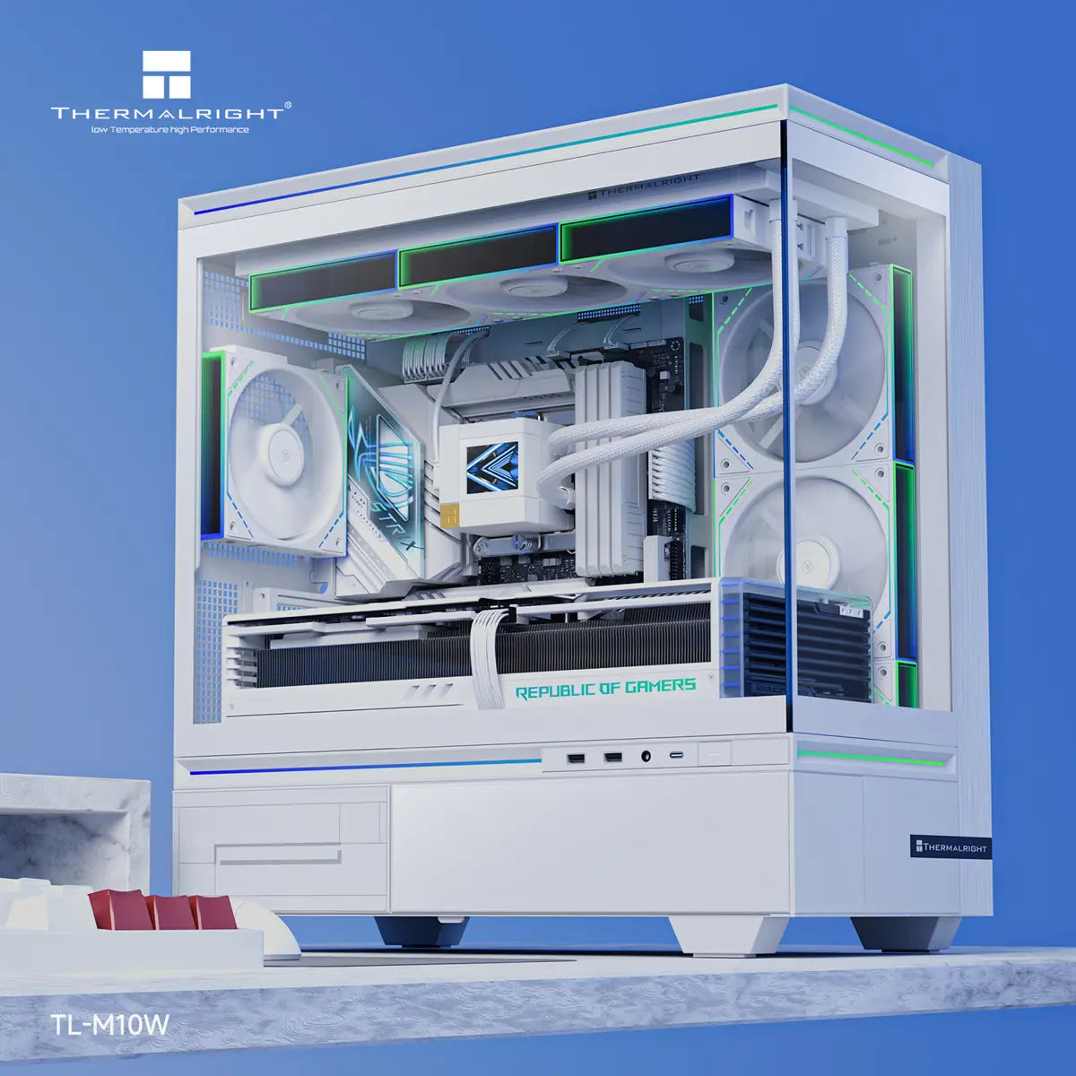 Thermalright TL-M10W Mid-Tower Micro-ATX Gaming Case - White