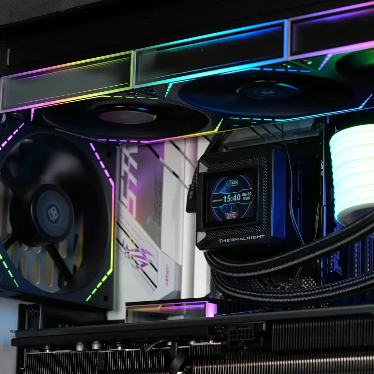 Thermalright TL-M12Q X3 120mm PC Case Cooling Fans, Pack of 3 - Black