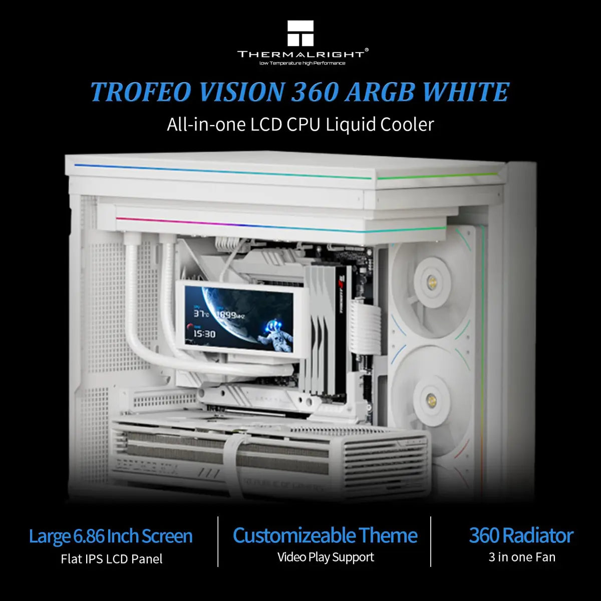 Thermalright Trofeo Vision 360 ARGB White AIO CPU Liquid Cooler - White