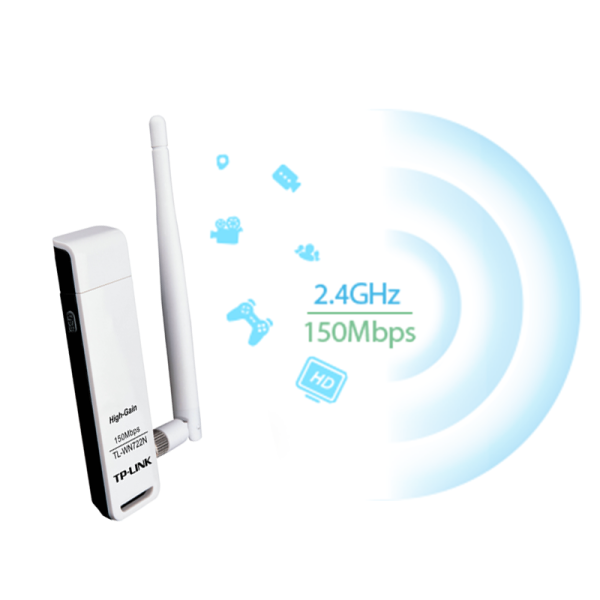 TP-Link TL-WN722N 150Mbps High Gain Wireless USB Adapter - PakByte Computers