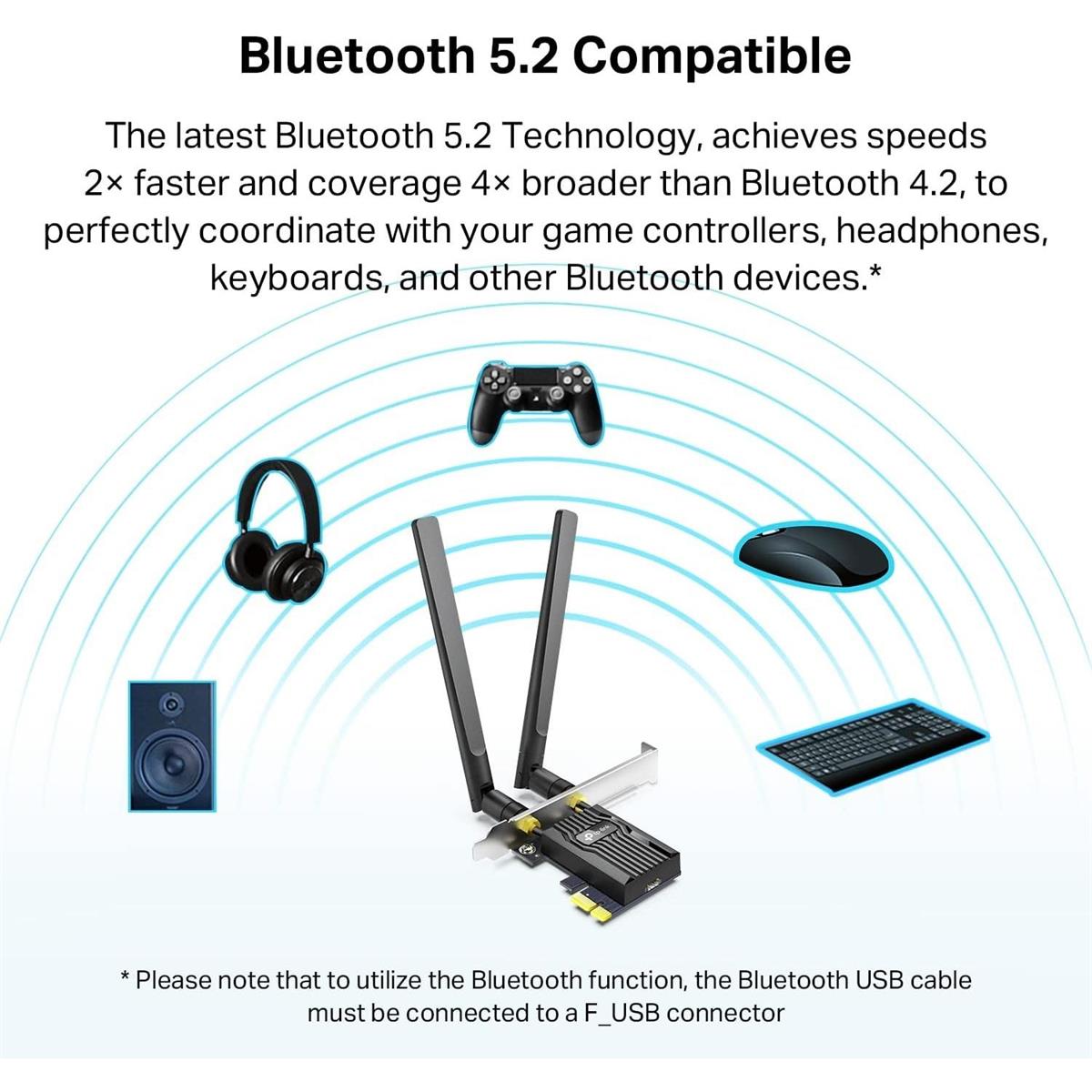 TP-Link Archer TX20E WiFi 6 PCIe WiFi Card for Desktop PC AX1800, Bluetooth 5.2, Dual Band Wireless Adapter - PakByte Computers