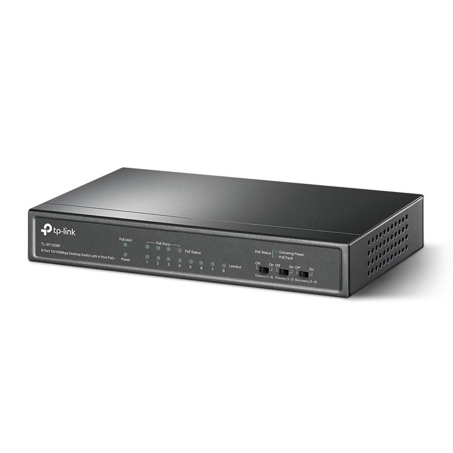 TP-Link TL-SF1008P V7 8-Port 10/100Mbps Desktop Switch with 4-Port PoE+ - PakByte Computers