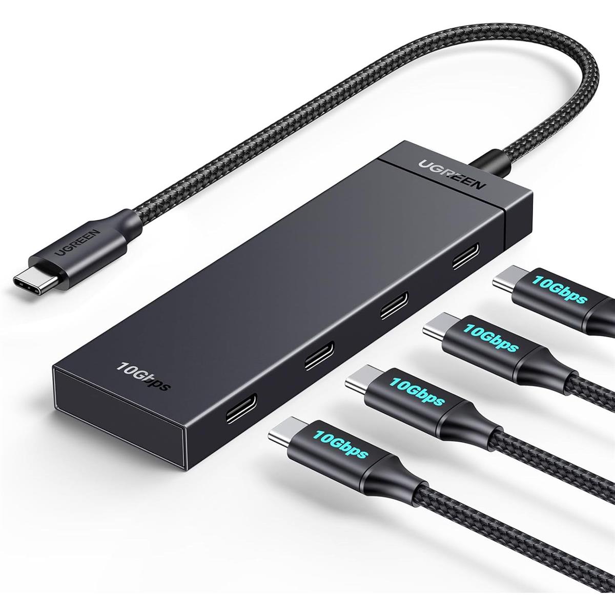 Ugreen 10Gbps USB-C Hub, USB C Splitter with 4 USB C Ports, USB-C to USB C 3.2 Hub Multiport Adapter