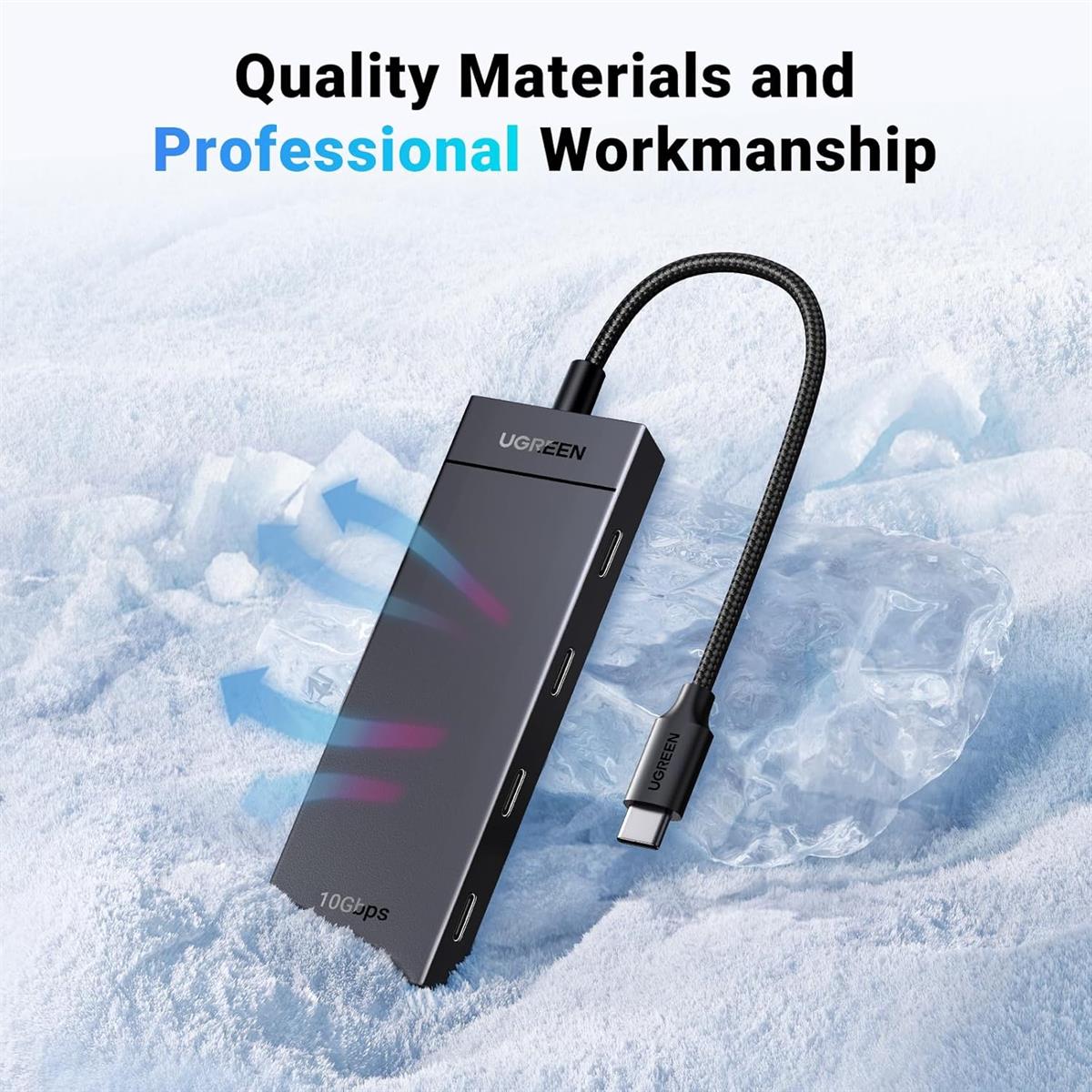 Ugreen 10Gbps USB-C Hub, USB C Splitter with 4 USB C Ports, USB-C to USB C 3.2 Hub Multiport Adapter - PakByte Computers