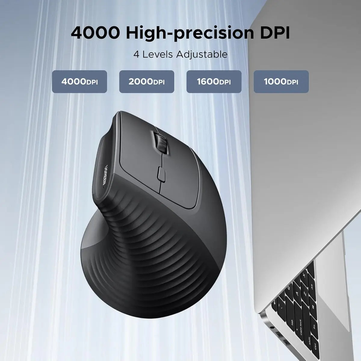 Ugreen 65042 Ergonomic, Wireless Bluetooth Vertical Mouse