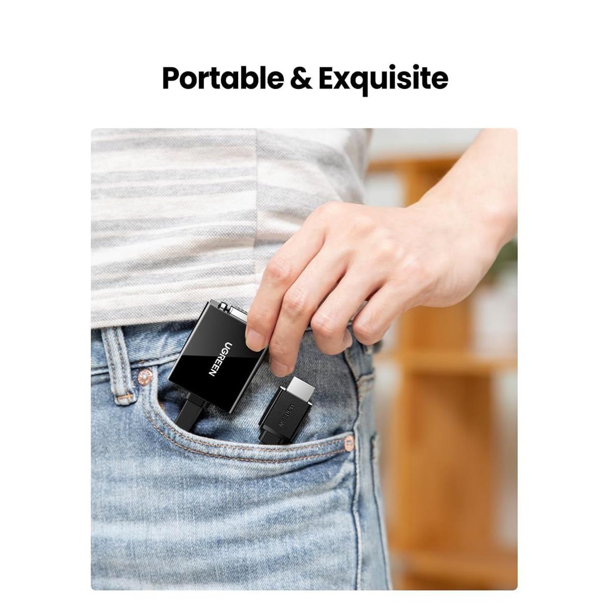 Ugreen 90813 HDMI to VGA Converter with Power Port