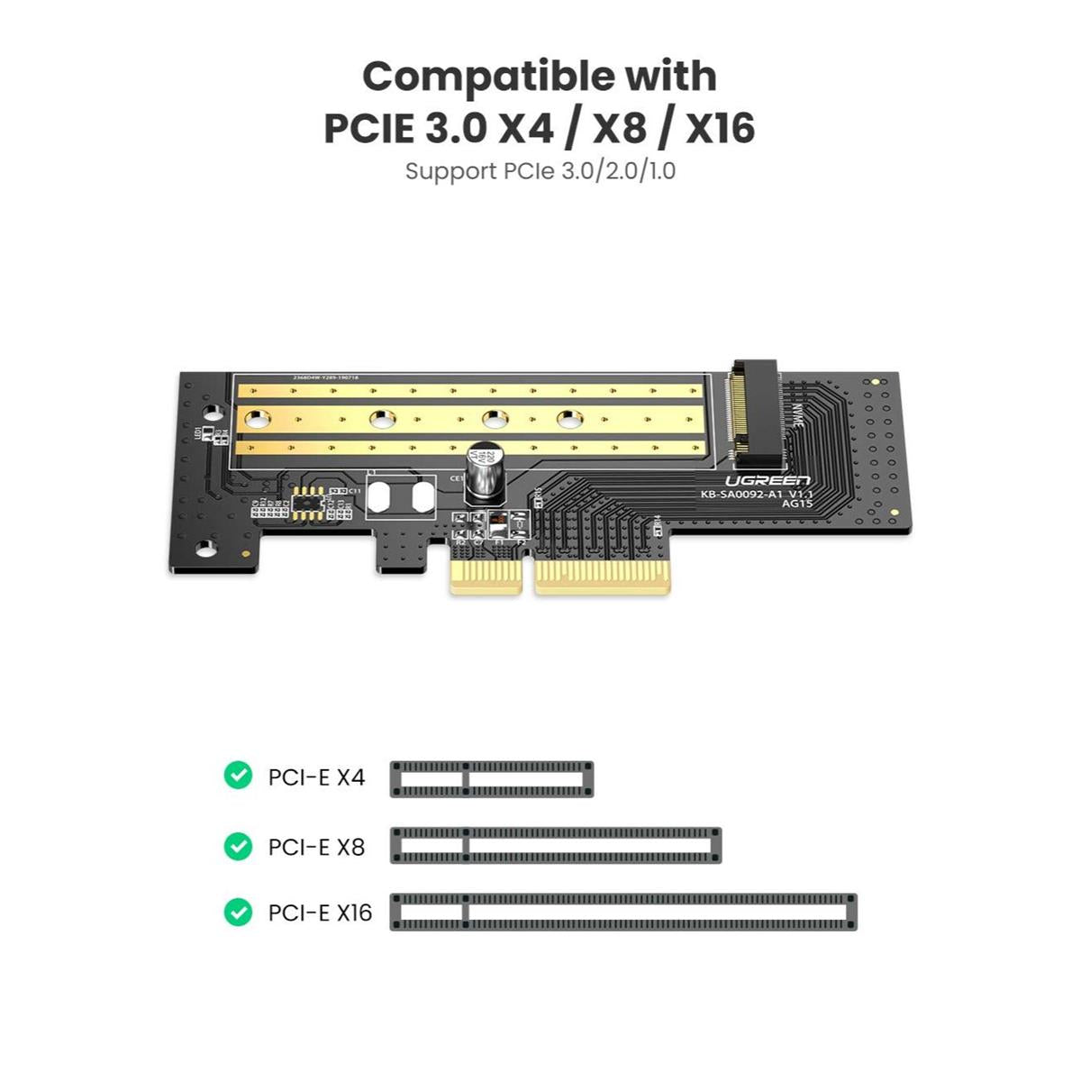 Ugreen 70503 M.2 NVME to PCI Express 3.0 x4 SSD Card Adapter