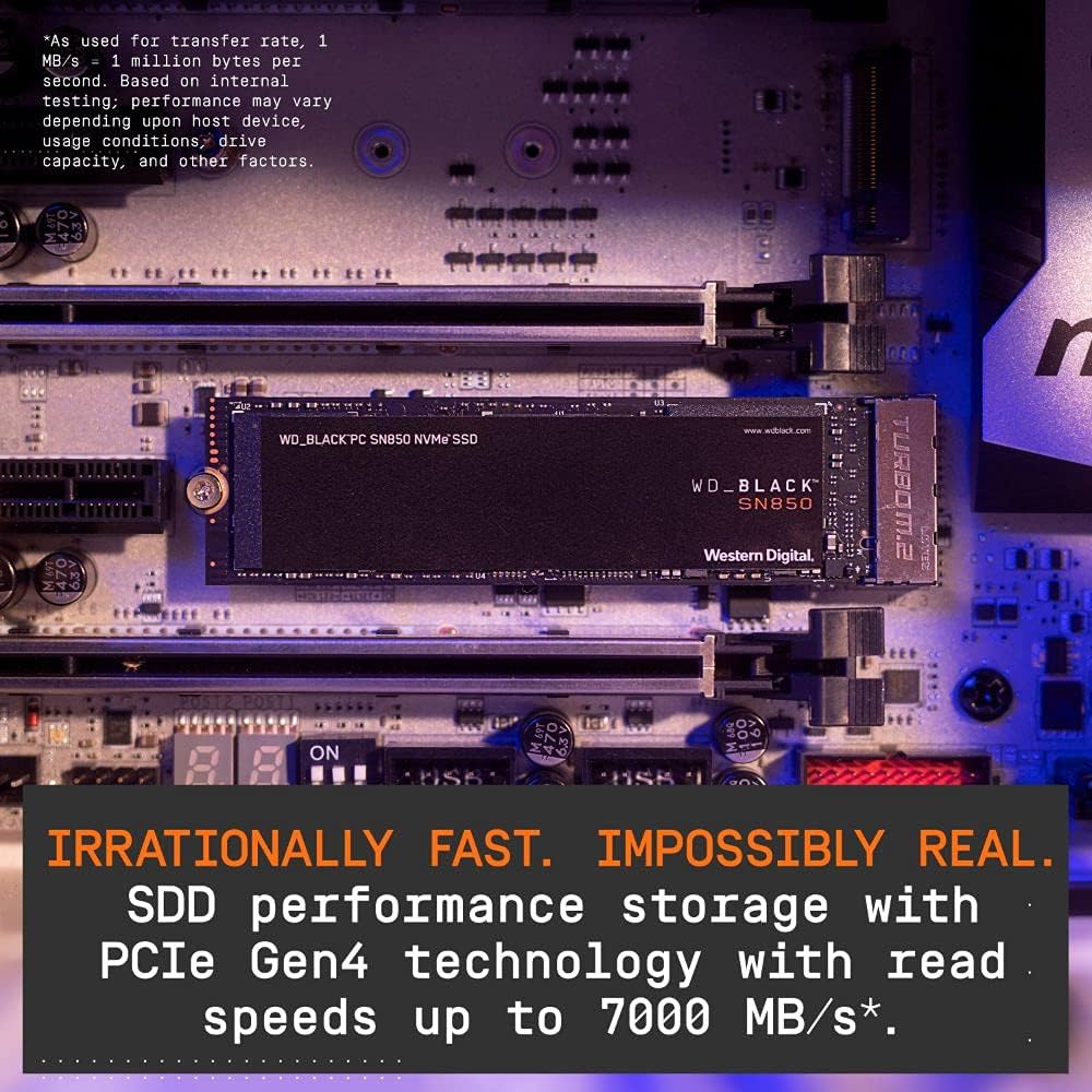 Western Digital Black 2TB SN850 NVMe Internal Gaming SSD