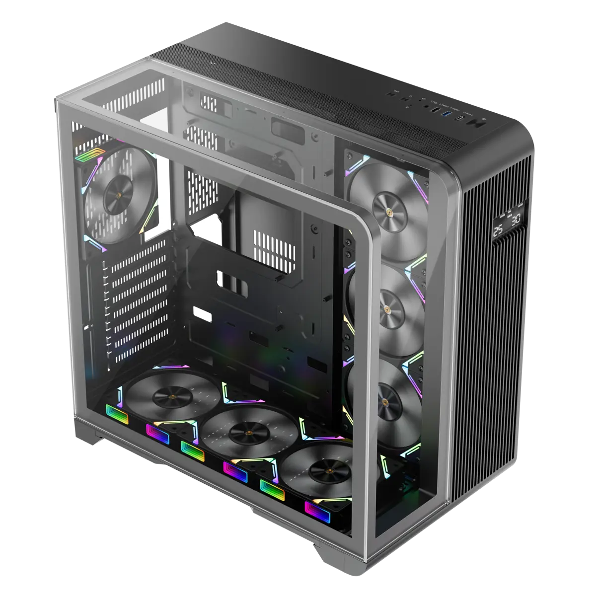 1st Player RT7 ARGB Black Edition Gaming Case - Black