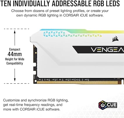 CORSAIR VENGEANCE RGB PRO SL DDR4 3600MHz 32GB (16GB X 2) WHITE - PakByte  