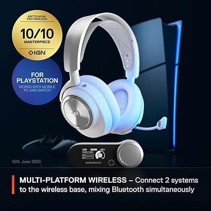 SteelSeries Arctis Nova PRO Wireless Headphone for Playstation - White - PakByte  