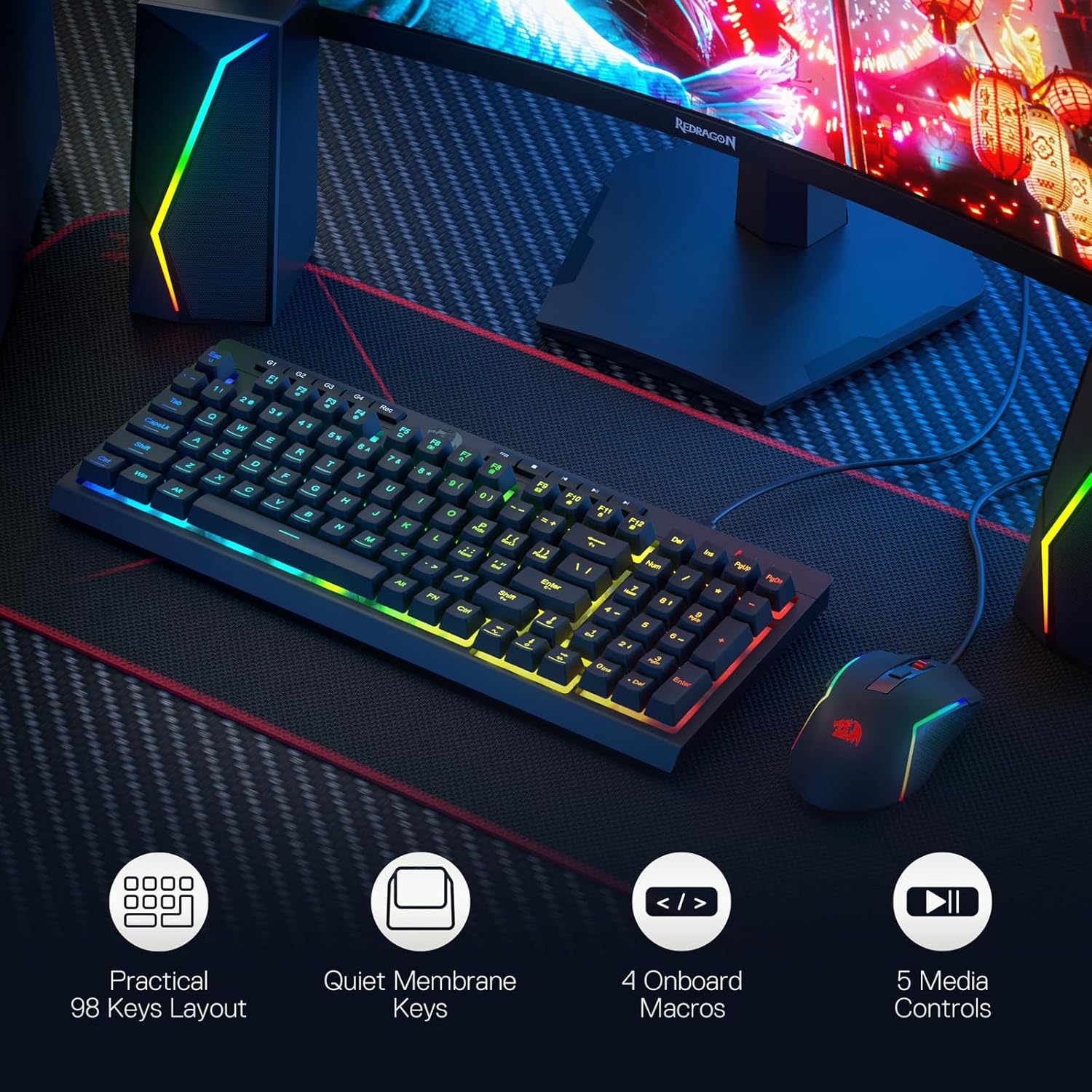Redragon S141 Gaming Keyboard & Mouse Combo