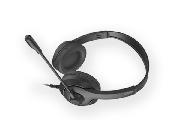 A4TECH FH100U (STONE BLACK)  HEADPHONES WITH USB MIC - PakByte  