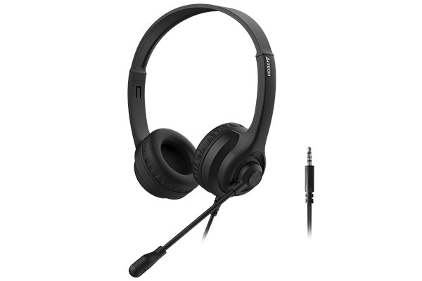 A4TECH HS-8i (BLACK) HEADPHONES WITH SINGLE PIN MIC - PakByte  