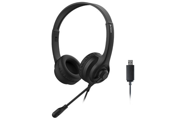 A4TECH HU-8 HEADPHONES WITH USB MIC - PakByte  
