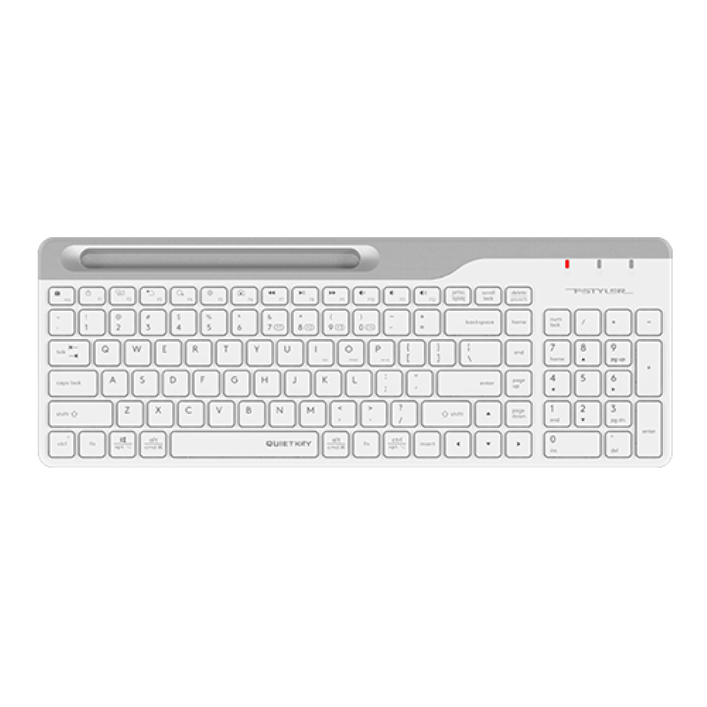 A4Tech FBK25 Bluetooth and 2.4G Wireless Keyboard - White