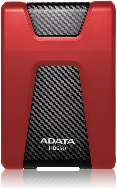 ADATA HD650 1TB External Hard Drive - Red