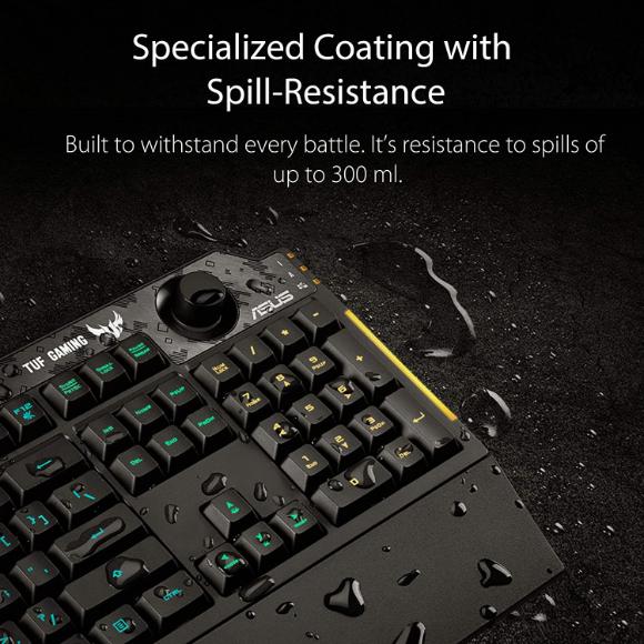 ASUS Membrane Gaming Keyboard for PC - TUF K1 | Black - PakByte Computers 