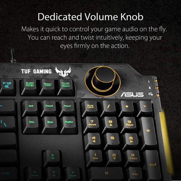 ASUS Membrane Gaming Keyboard for PC - TUF K1 | Black - PakByte Computers 