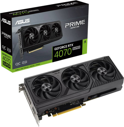 ASUS Prime GeForce RTX 4070 Super OC Graphics Card, 12GB GDDR6X