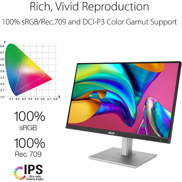 ASUS ProArt Display 27" Monitor PA278CV - WQHD (2560 x 1440), IPS, 100% sRGB, 100% Rec. 709 - PakByte Computers 