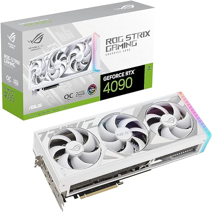 ASUS ROG STRIX GeForce RTX™ 4090 OC Edition 24G Gaming Graphics Card - White - PakByte Computers 