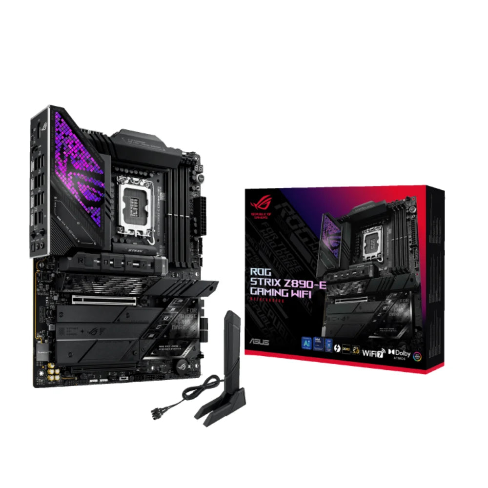 ASUS ROG STRIX Z890-E GAMING WIFI DDR5 LGA1851 ATX Motherboard - PakByte Computers  