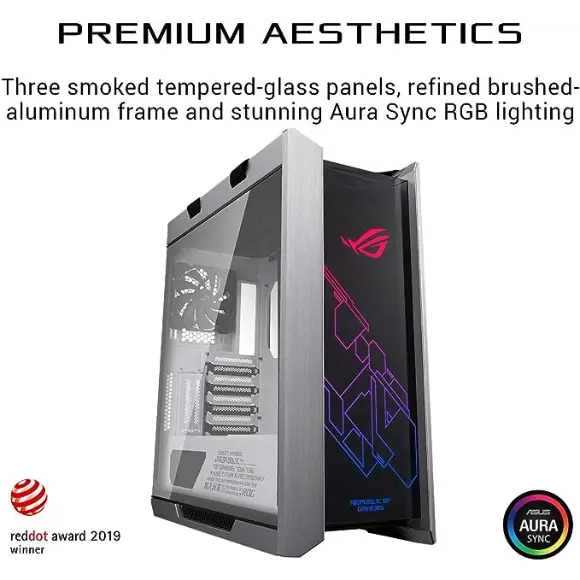 ASUS ROG Strix Helios GX601 RGB Mid-Tower Computer Case - White - PakByte Computers 