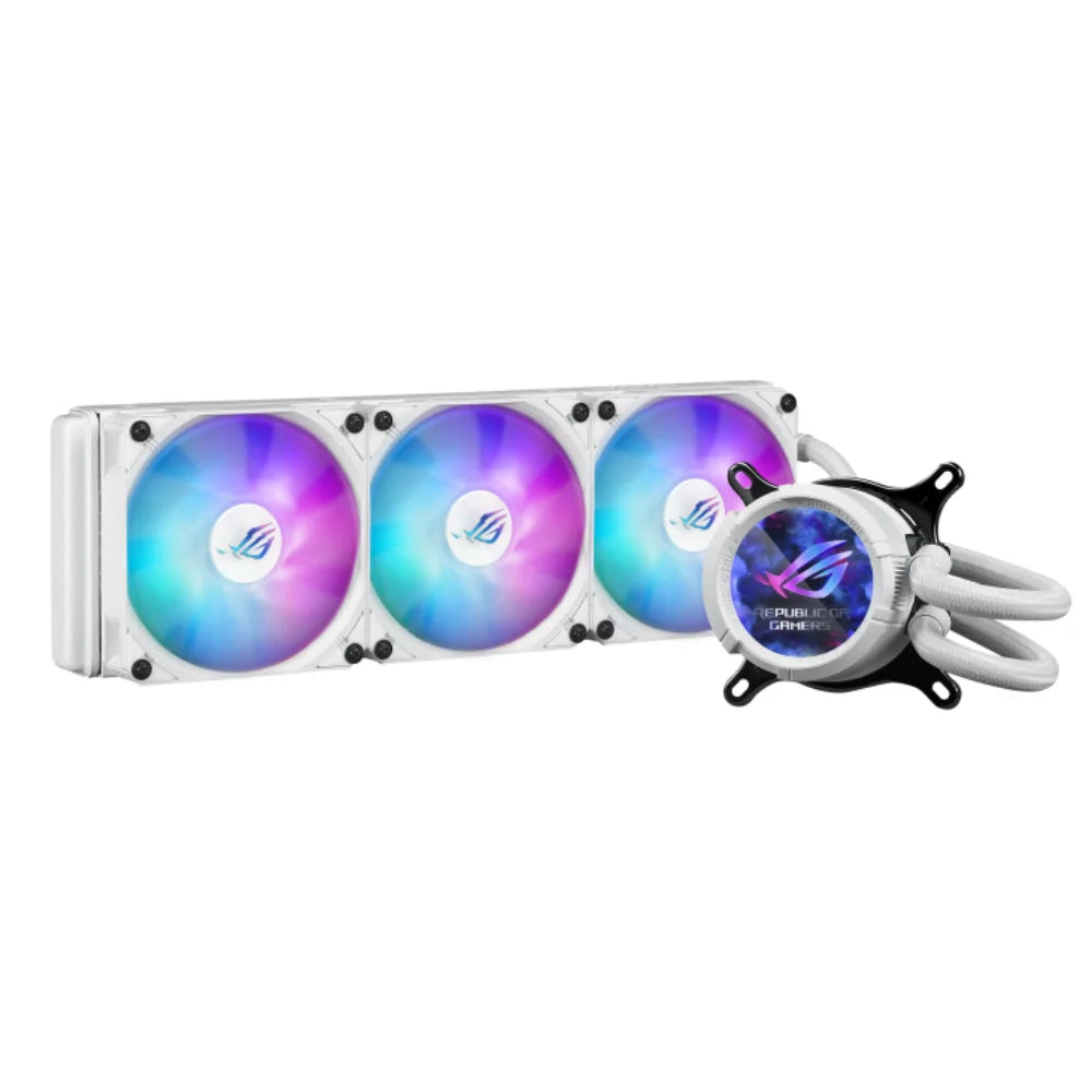 ASUS ROG Strix LC III 360 ARGB AIO Liquid Cooler with LCD Display - White