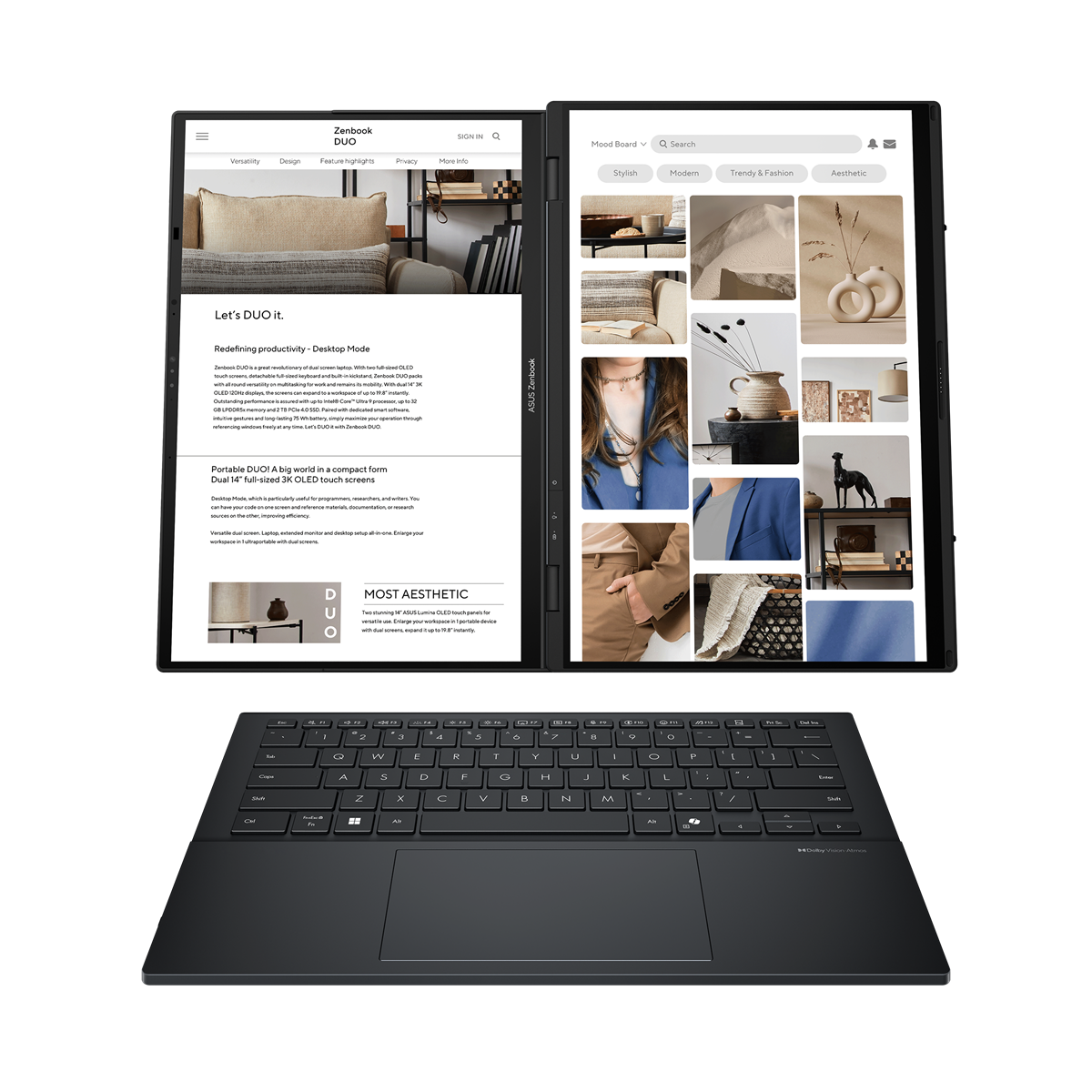 Asus Zenbook Duo UX8406CA-PZ005W Intel Core Ultra 9 32GB 2TB SSD 14 Touch Display Win11