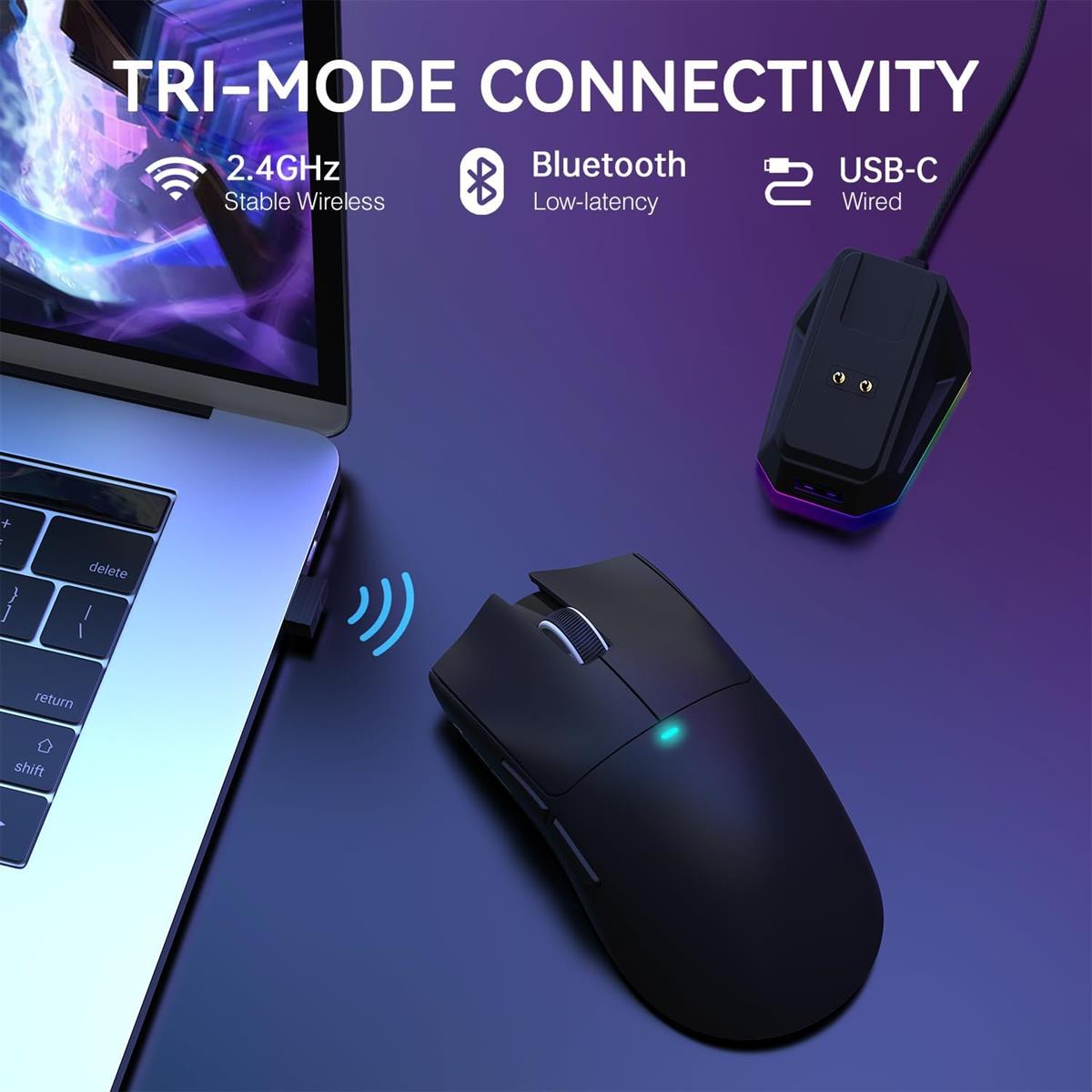 ATTACK SHARK X11 Black Wireless Gaming Mouse - PakByte  