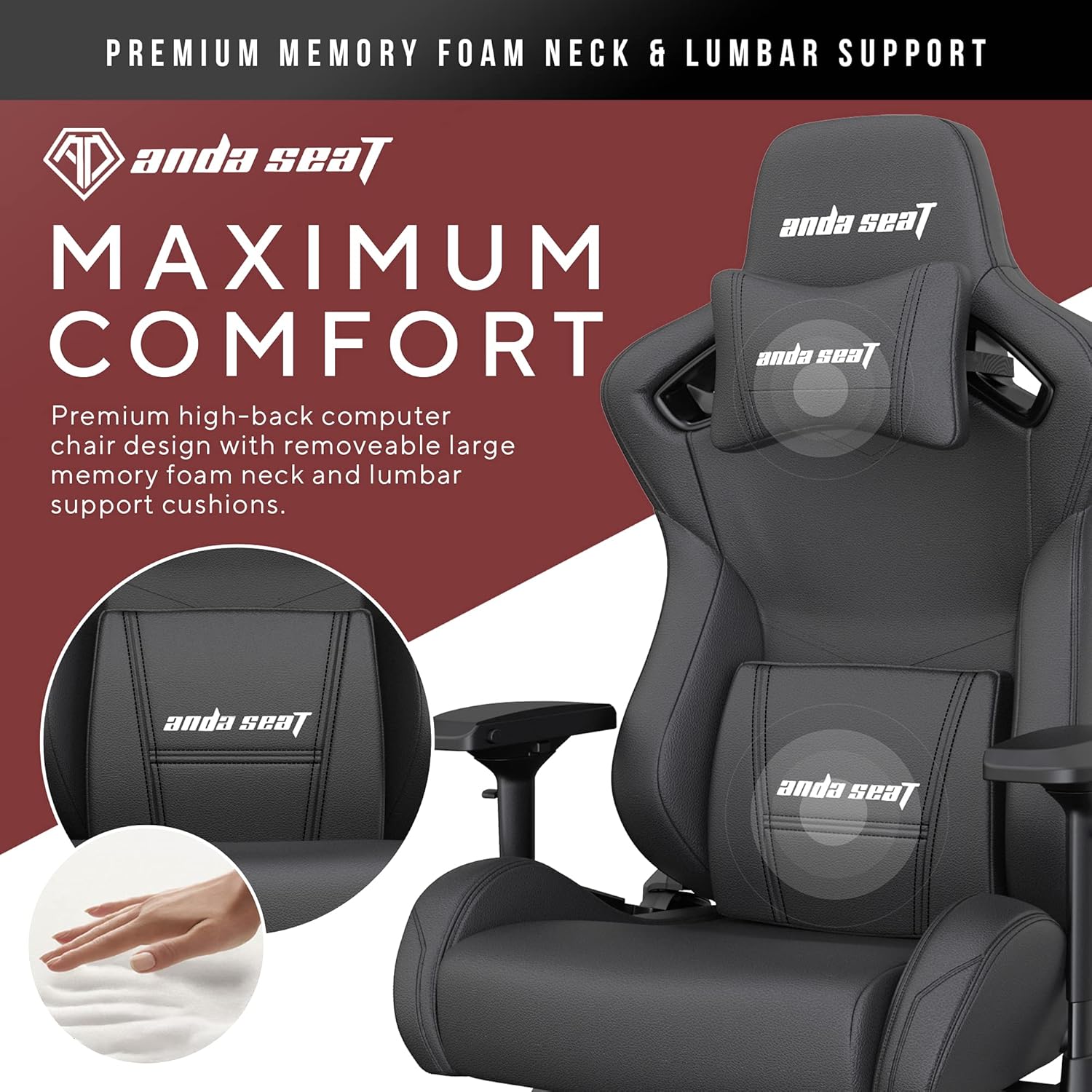 Anda Seat Kaiser 2 XL Leather Gaming Chair (Black) - PakByte  
