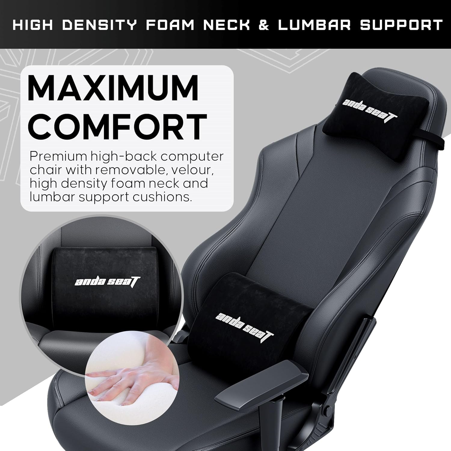 Anda Seat Phantom 3 Leather Gaming Chair - Black - PakByte  