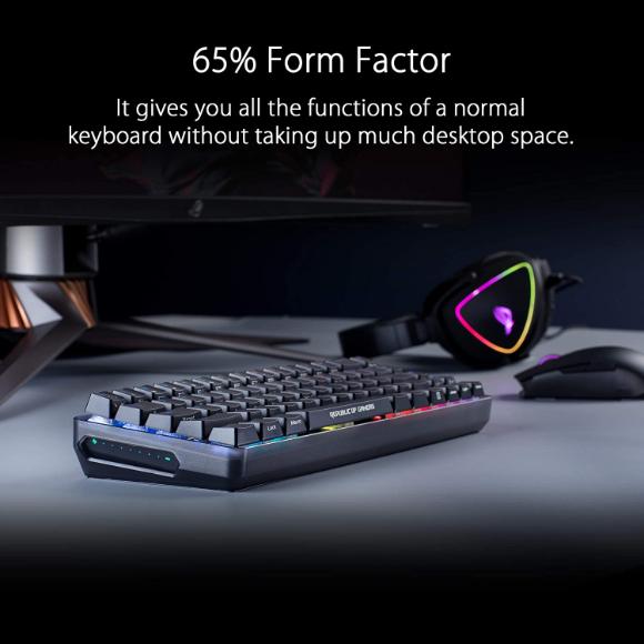 Asus ROG Falchion 65% Wireless Mechanical Gaming Keyboard - Cherry MX Switches - Linear Red - PakByte Computers 
