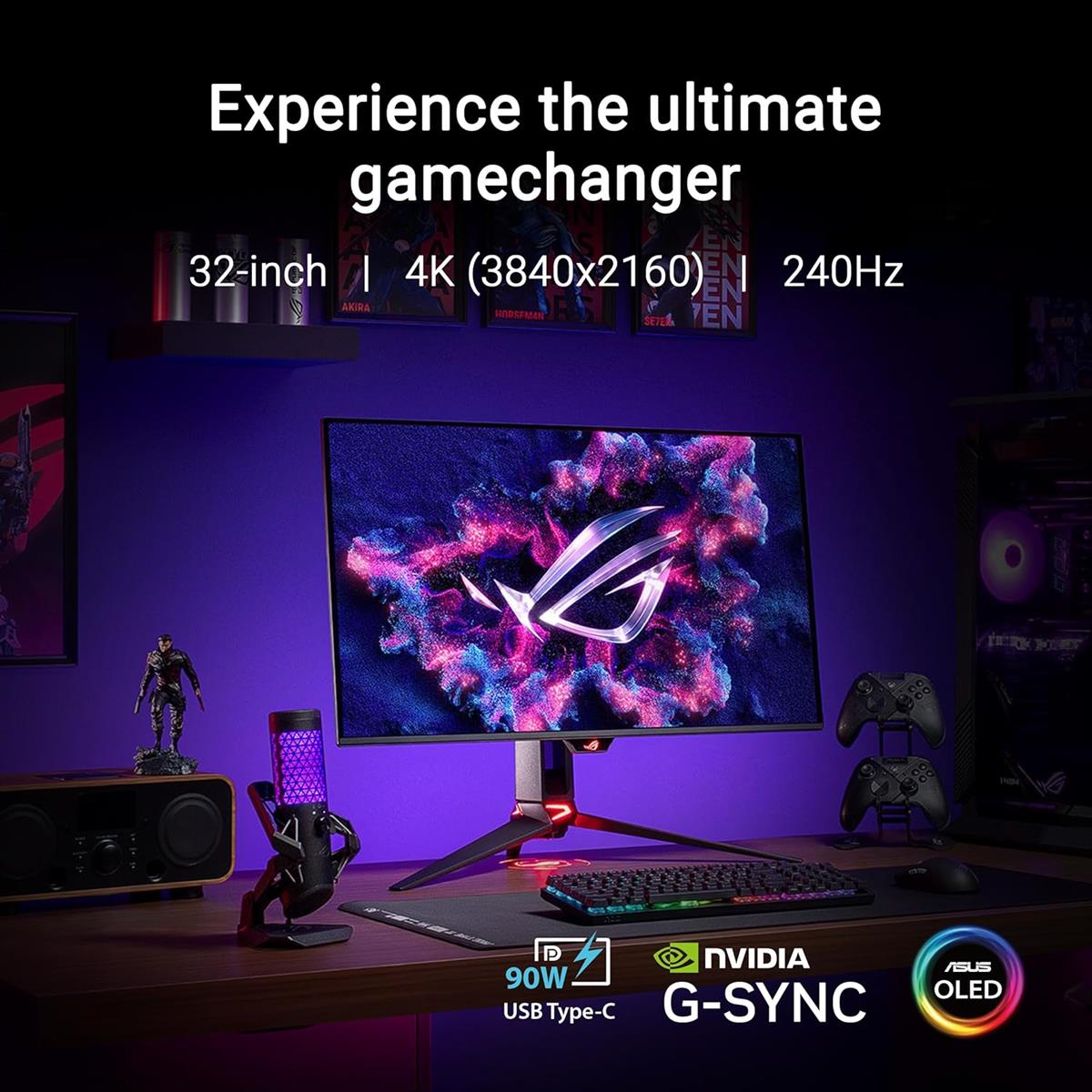 Asus Rog Swift OLED PG32UCDM - 240Hz 4K UHD 32" Gaming Monitor - PakByte Computers  
