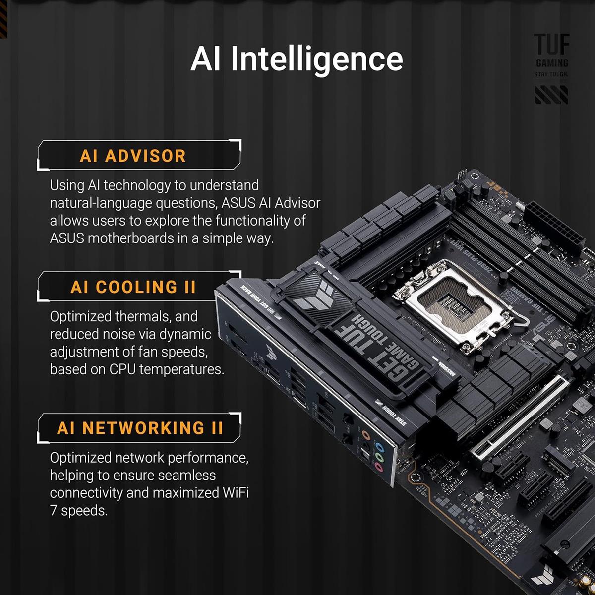 Asus Tuf Gaming Z890-Plus Wifi Z890 LGA 1851 ATX Motherboard - PakByte Computers  