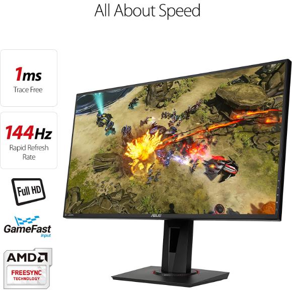 Adaptive Sync Vg278qr Asus Monitor ASUS VG278QR Gaming Monitor 27 Inch, FHD (1920 X 1080), TN, 165Hz,  G-Sync