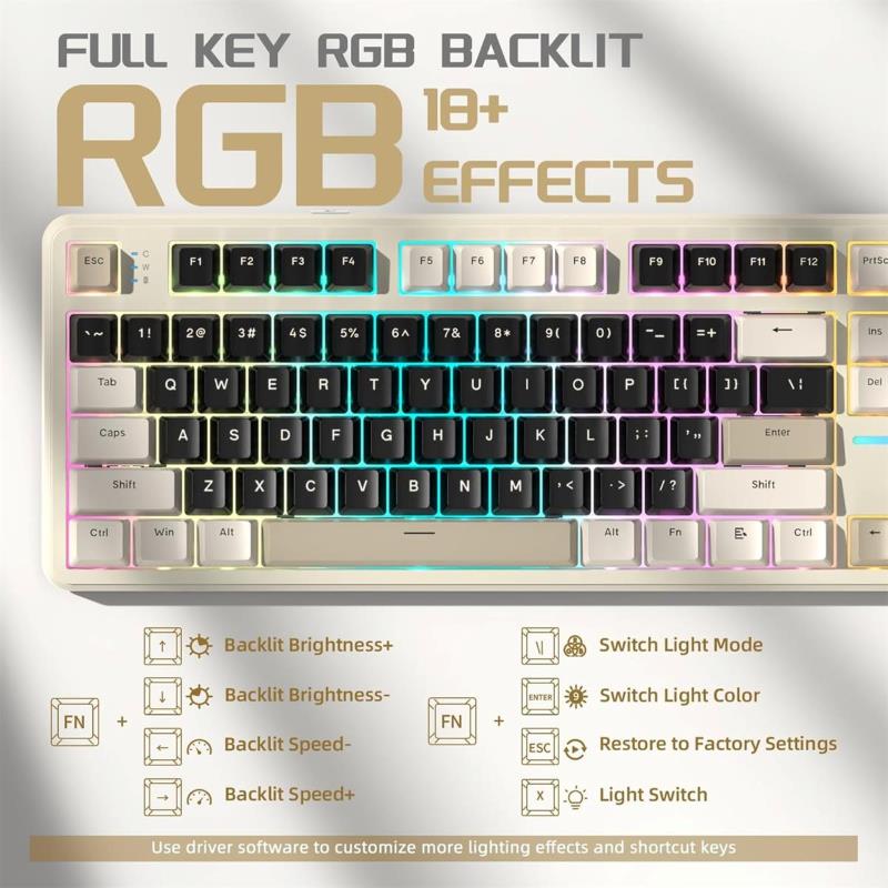 Attack Shark X75 Aluminum CNC Wireless Gaming Keyboard - Cheese White - PakByte Computers  