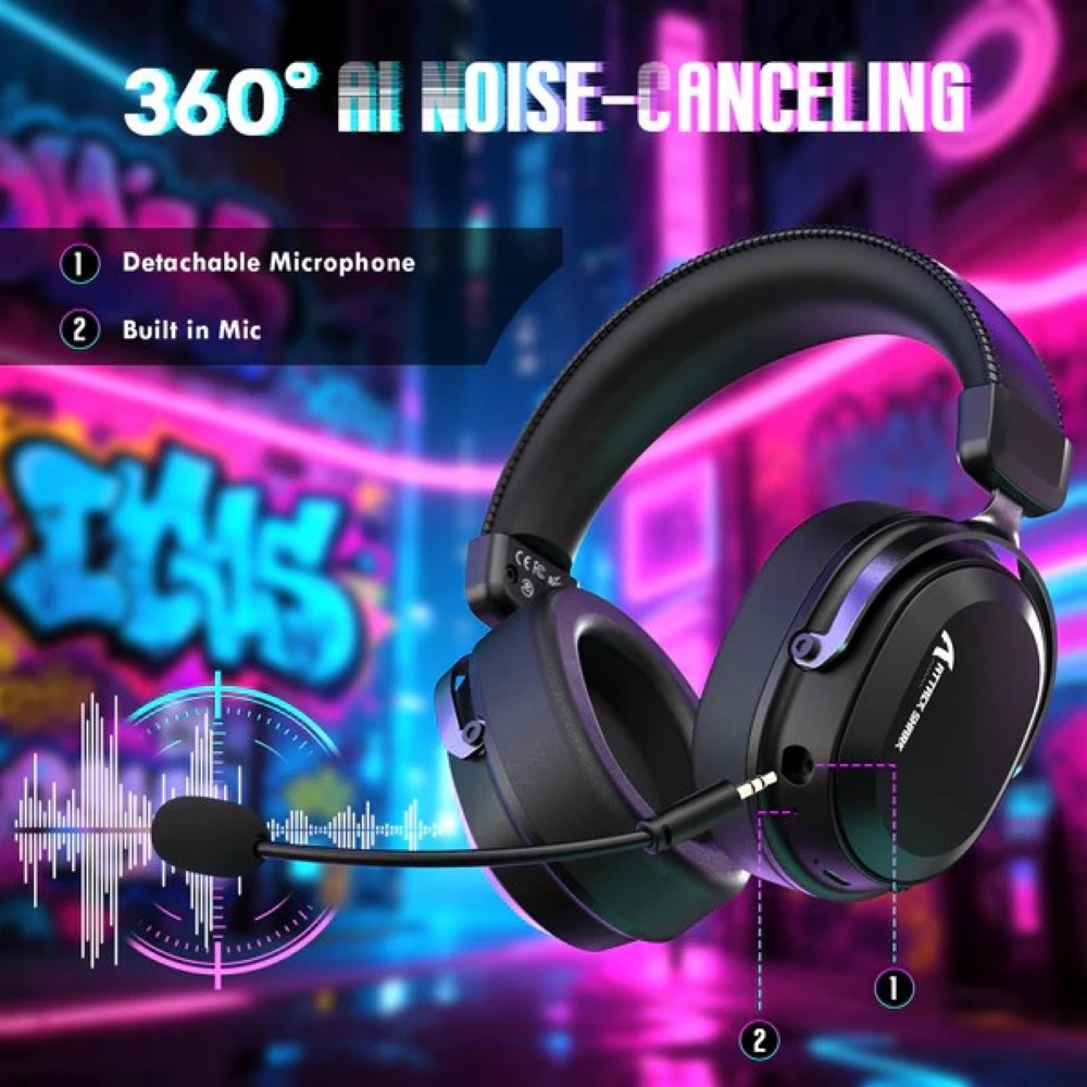 Attack Shark L30 PRO Wireless Gaming Headset – Black