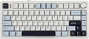 Aula F75  75% Wireless Gasket Mechanical Keyboard - Light Blue, LEOBOG Ice Vein Switch