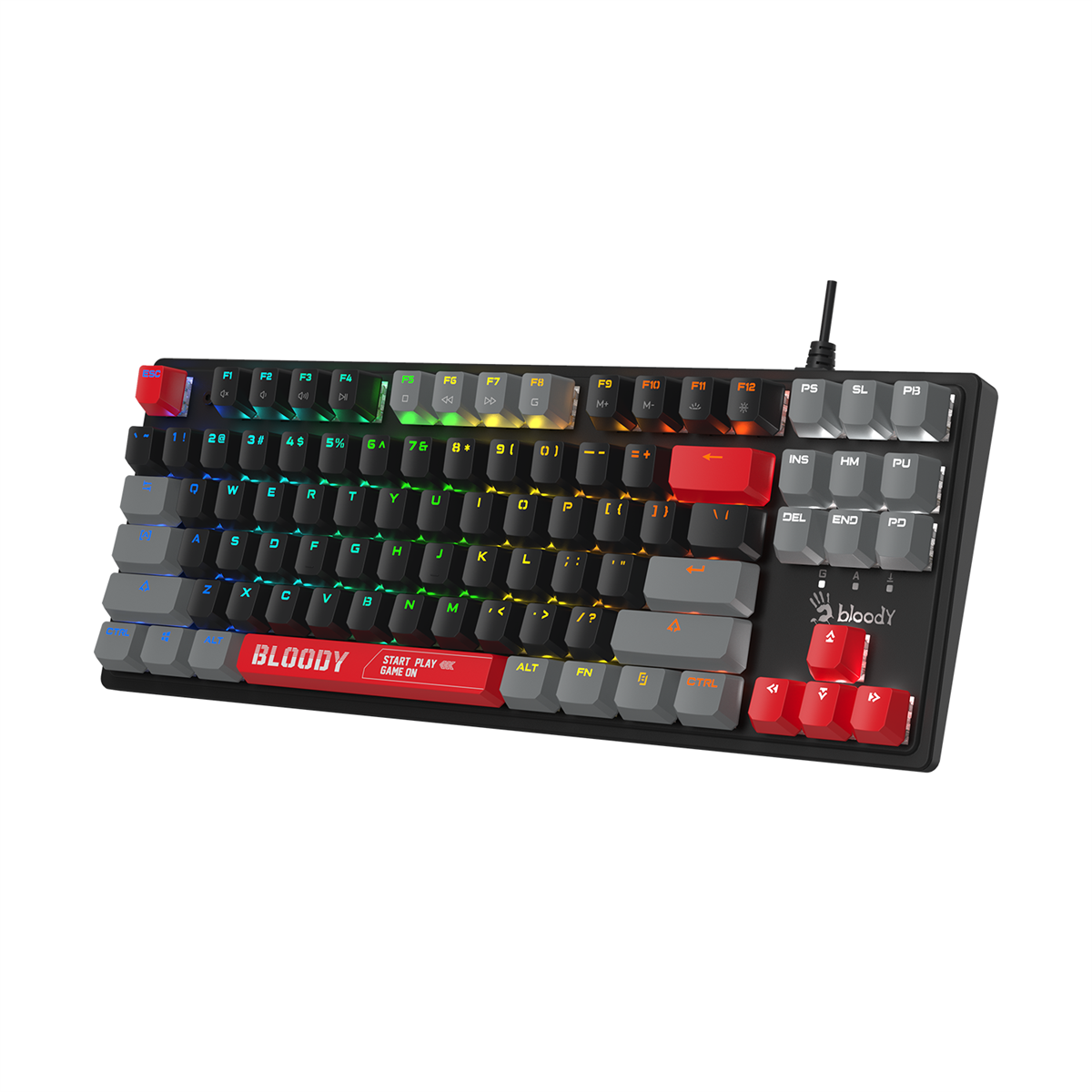 Bloody S310N RGB BLMS Mechanical Gaming Keyboard - Red Switch - Energy Red - PakByte Computers  