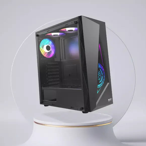 Boost Jaguar PC Case with 3 RGB Fans (Black)
