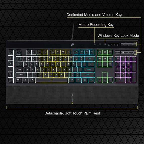 CORSAIR K55 RGB PRO Gaming Keyboard - PakByte Computers 