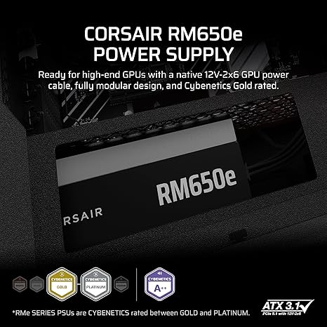 CORSAIR RM650e Fully Modular Low-Noise ATX Power Supply - PakByte Computers  