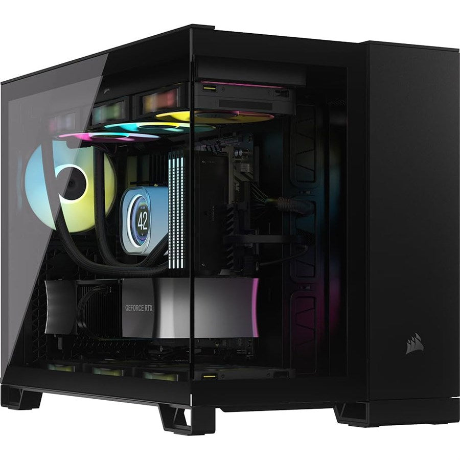 CORSAIR iCUE LINK 2500X RGB Small-Tower mATX Dual Chamber PC Case | CC-9011267-WW Black
