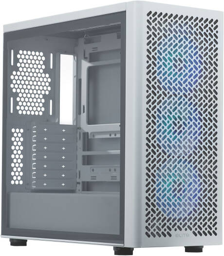 Cooler Master Elite 502 Mid Tower PC Case - White