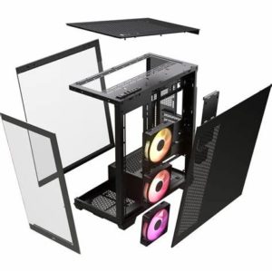 Corsair 3500X LX-R RGB Mid-Tower PC Case with iCUE LINK System Hub - Black